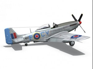 north american p51k mustang mkiv raaf 3D Модель