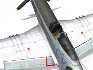 north american p51k mustang mkiv raaf 3D Модель