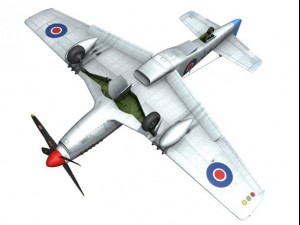 north american p51k mustang mkiv raaf 3D Модель