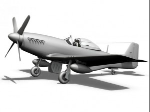 north american p51k mustang mkiv raaf 3D Модель