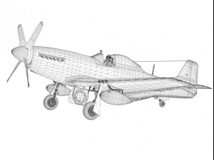 north american p51k mustang mkiv raaf 3D Модель