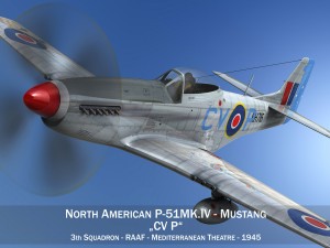 north american p51k mustang mkiv raaf 3D Model
