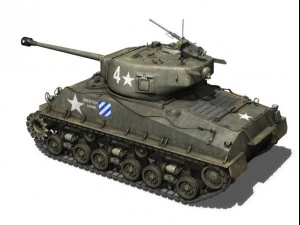 m4a3e8 sherman skeeter hawk 3D Model