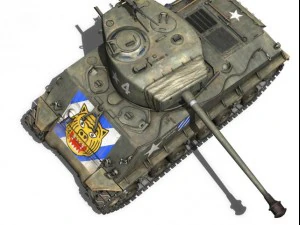 m4a3e8 sherman skeeter hawk 3D Model