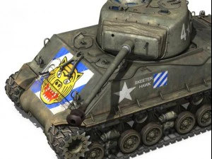 m4a3e8 sherman skeeter hawk 3D Model