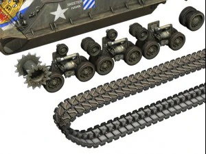 m4a3e8 sherman skeeter hawk 3D Model
