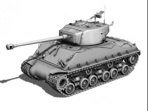 m4a3e8 sherman skeeter hawk 3D Model