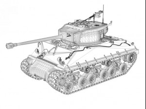 m4a3e8 sherman skeeter hawk Modelo 3D