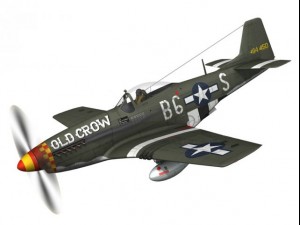 north american p51d mustang old crow 3D 모델