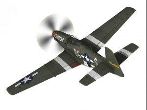 north american p51d mustang old crow 3D Model
