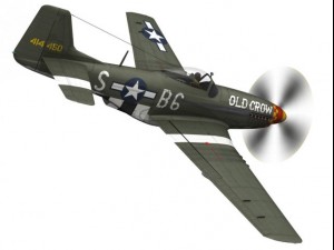 north american p51d mustang old crow 3D Model