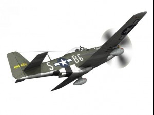 north american p51d mustang old crow 3D Model