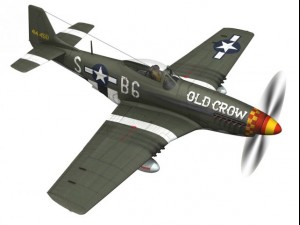 north american p51d mustang old crow 3D Model