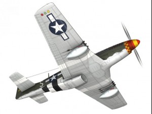 north american p51d mustang old crow 3D Model