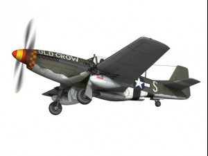 north american p51d mustang old crow 3D Model