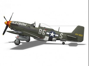 north american p51d mustang old crow 3D Model