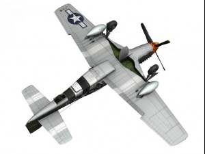 north american p51d mustang old crow 3D Model
