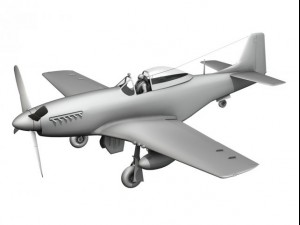north american p51d mustang old crow 3D Model