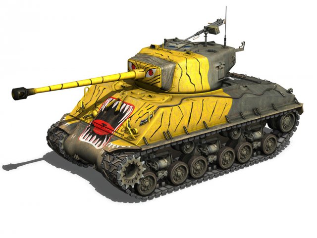 m4a3e8 sherman easy eight korea 3D Model .c4d .max .obj .3ds .fbx .stl .blend 