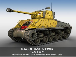 m4a3e8 sherman easy eight korea 3D Model
