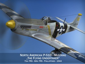 north american p51d mustang the flying undertaker 3D Model