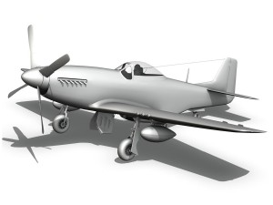 north american p51d mustang the flying undertaker 3Dモデル