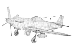 north american p51d mustang the flying undertaker 3Dモデル