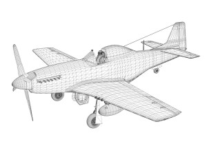north american p51d mustang marie 3D Model
