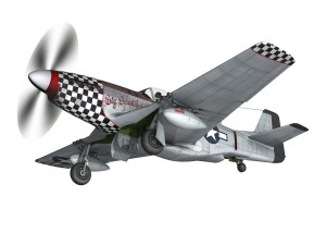 north american p51d mustang big beautiful doll 3D Model