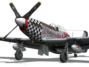 north american p51d mustang big beautiful doll 3D Model