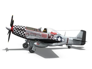 north american p51d mustang big beautiful doll 3D Model