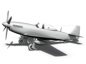 north american p51d mustang big beautiful doll 3D Model
