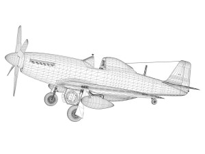 north american p51d mustang big beautiful doll 3D Model
