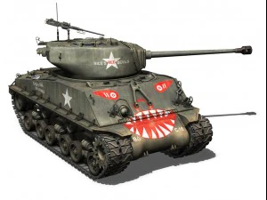 m4a3e8 sherman easy eight rices red devils 3D Model
