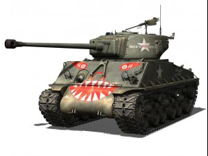 m4a3e8 sherman easy eight rices red devils 3D Model