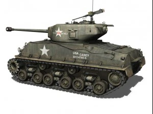 m4a3e8 sherman easy eight rices red devils 3D Model