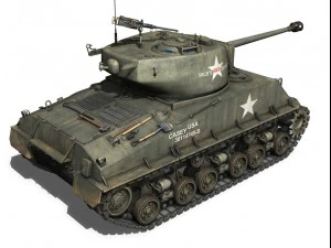 m4a3e8 sherman easy eight rices red devils 3D Model