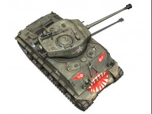 m4a3e8 sherman easy eight rices red devils 3D Model