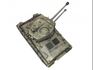m4a3e8 sherman easy eight rices red devils 3D Model