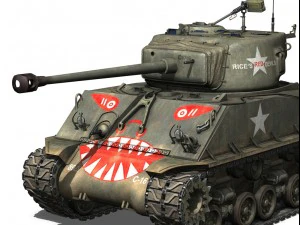 m4a3e8 sherman easy eight rices red devils 3D Model