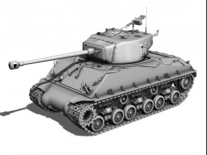 m4a3e8 sherman easy eight rices red devils 3D 모델