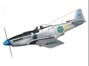 north american p51d mustang swedisch airforce 3D Model