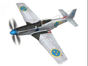 north american p51d mustang swedisch airforce 3D Model