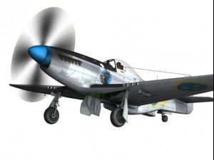 north american p51d mustang swedisch airforce 3D Model