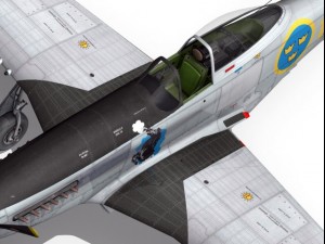 north american p51d mustang swedisch airforce 3D Model
