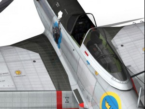 north american p51d mustang swedisch airforce 3D Model