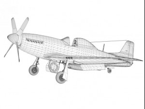 north american p51d mustang swedisch airforce 3D Model