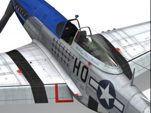 north american p51d mustang moonbeam mcswine 3D Model