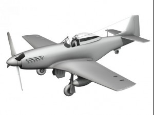 north american p51d mustang moonbeam mcswine 3D Model