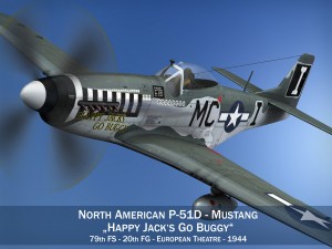 north american p51d mustang happy jacks go buggy 3D 모델
